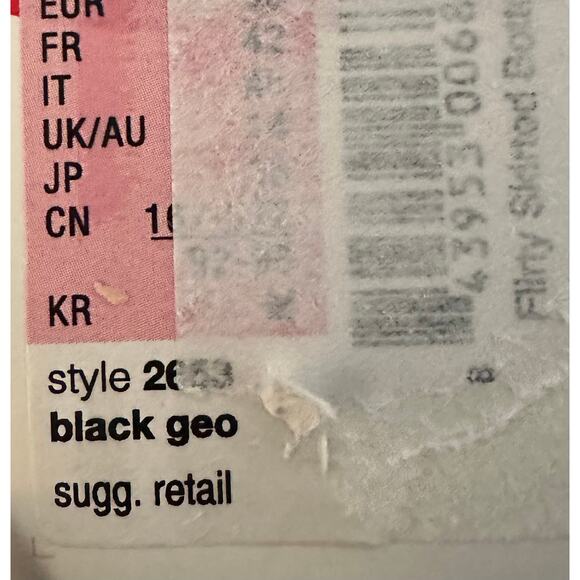 SPANX Women's Flirty Skirted Swim Bottom 2653 black geo size 10 New - Picture 4 of 4